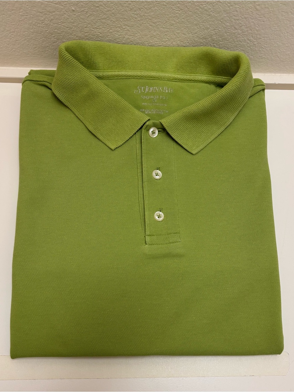 St. John's Bay Men's Green Pique Polo Shirt